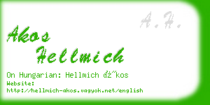 akos hellmich business card
